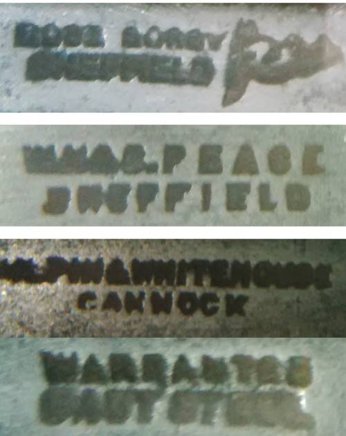 3 CHISELS BLADES, R SORBY, WK&C PEACE & GILPIN WHITEHOUSE PICs