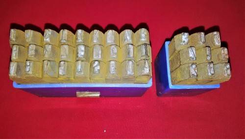 GERMAN ALAPHABET & NUMBERS METAL STAMPS - BODMAN No 2172 & 2173  Refer Desc & Pictures for condition