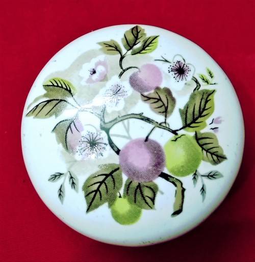 A BEAUTIFUL VINTAGE PORCELIAN & BRASS DOOR KNOB -  PICTURES ARE PART OF THE DESCRIPTION