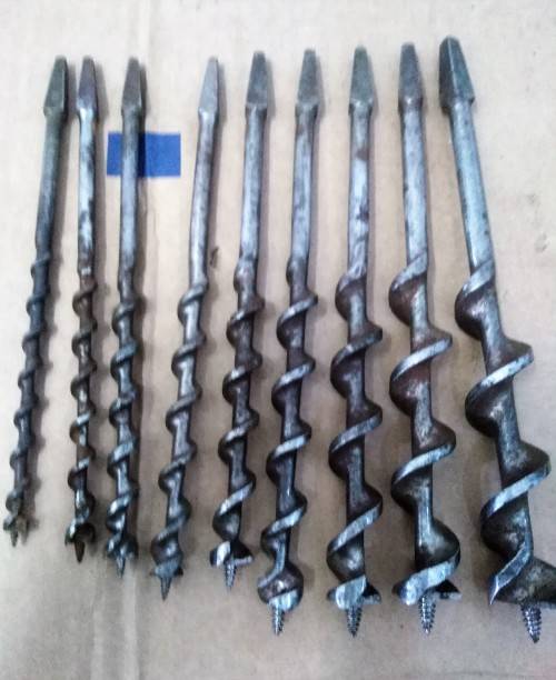SET OF 9 VINTAGE IRWIN MANIBOR AUGER BITS IN BOX + ADITIONAL BITS   - PLEASE C DESC