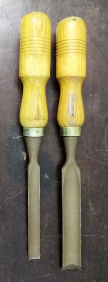 2 Vintage Marples Gouging Chisel -  PLEASE C Pics & Desc