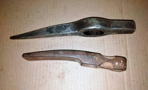 2 HAMMER HEADS ONLY - 1 PICK HAMMER  1 ROCK HAMMER  - Please C Pics N Description