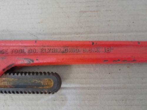2 WRENCHES - RIDGID 18` ADJUSTABLE &  CROMNA S-4  DENMARK- postage from R30 - Please C Pics