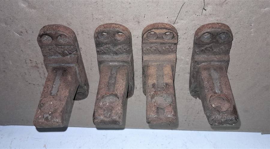 4 ANTIQUE BED POST ATTACHMENTS -See Pictures