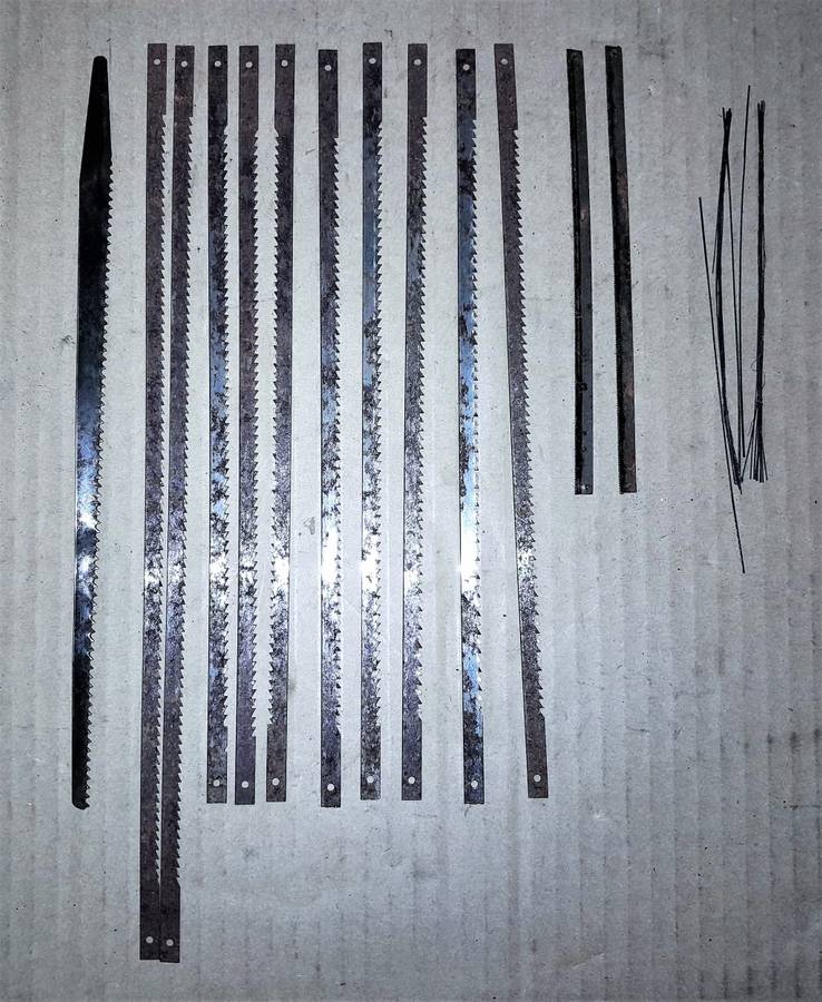 VARIOUS SAW BLADES - SOME DONT HAVE END TABS - PLEASE SEE DESCRIPTION FOR MORE DETAILS