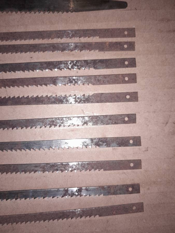 VARIOUS SAW BLADES - SOME DONT HAVE END TABS - PLEASE SEE DESCRIPTION FOR MORE DETAILS