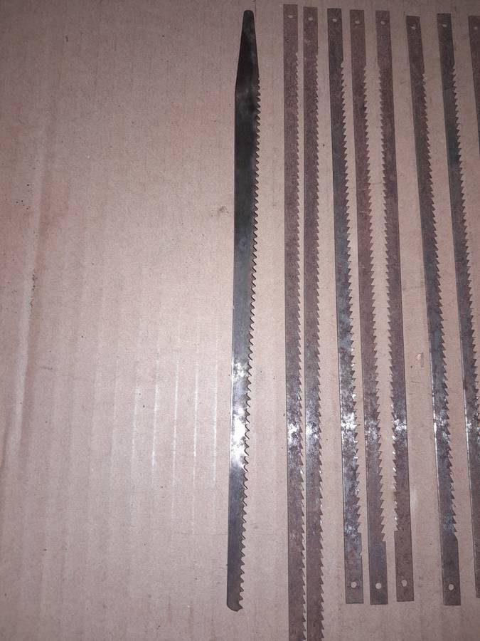 VARIOUS SAW BLADES - SOME DONT HAVE END TABS - PLEASE SEE DESCRIPTION FOR MORE DETAILS