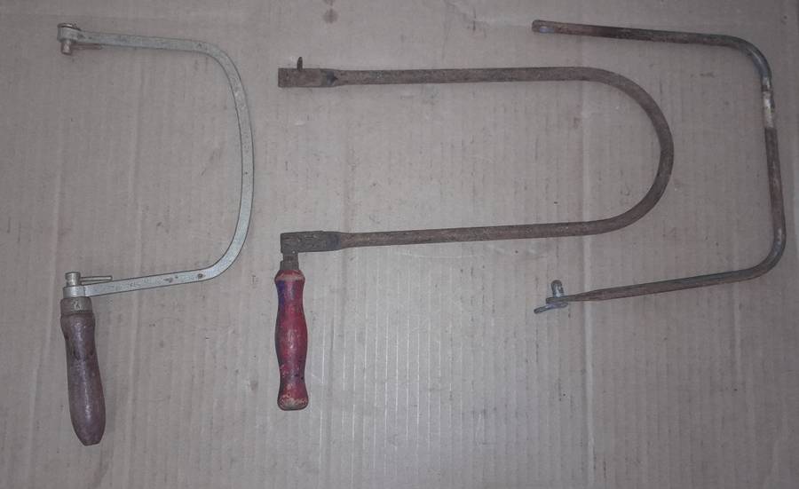 3 COPING SAWS 1 HAS NO HANDLE- CONDITION AS REFLECTED IN THE PICTURES
