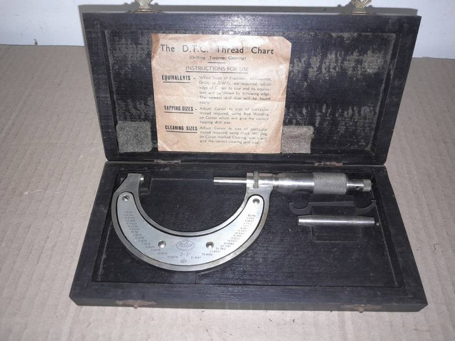 Helios 2`-3` micrometer made in Germany - like new (NOS??)  -see pic