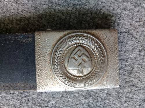 WW2 German type belts and buckle: as per phptos & description
