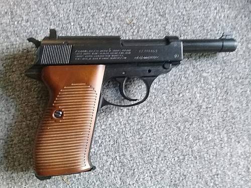 Walther P 38 pistol made by Umarex. 4.5mm steel BBs. Full metal construction. NOW PRICE Reduced!!