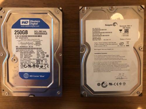 Lot of 3.5" Harddrives 1500GB, 250GB Working 100%