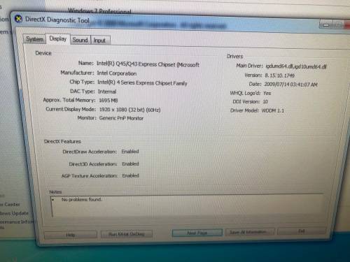 Dell Optiplex 760 Intel core2Quad CPU Q9400 @2.66, 4Gb Ram, 160gb Harddrive, Windows 7 Pro