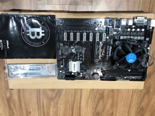 Asrock H110 Pro BTC+ Motherboard, and Intel I3 7th Gen Processor, no ram