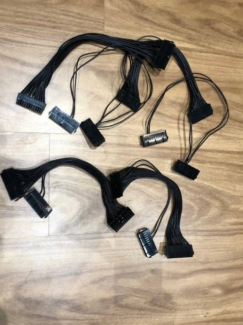 ATX power 2x 2 and 3x 3 way power supply joiners for switching on aditional power supplys on