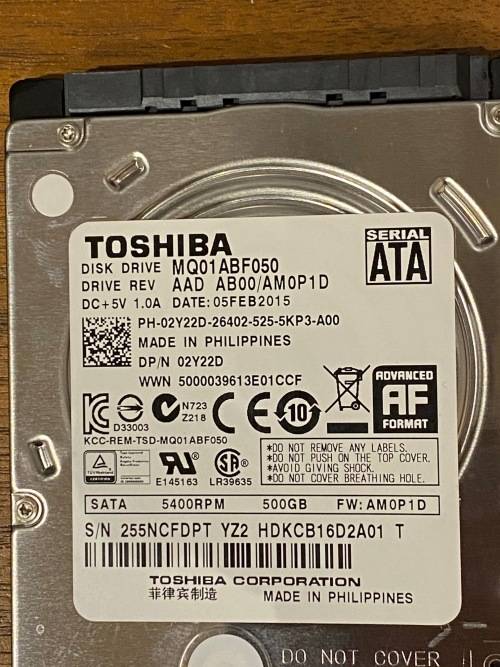 Bundle of 2.5` Harddrives 2x 1TB and 2x 500gb