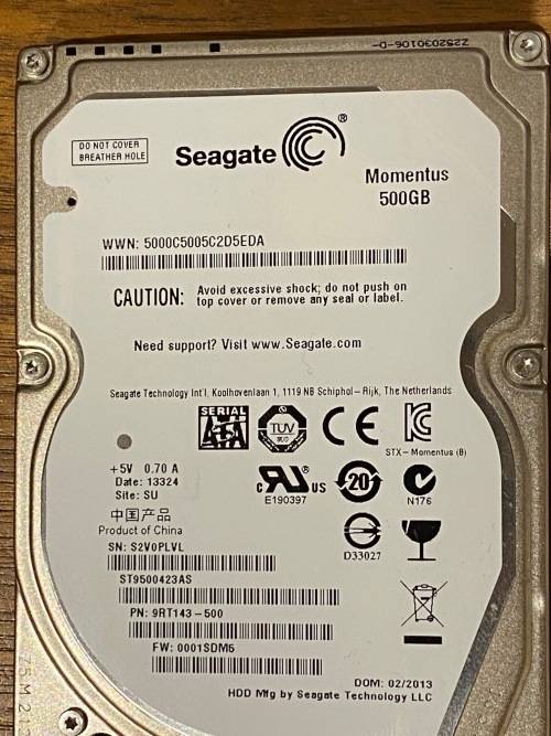 Bundle of 2.5` Harddrives 2x 1TB and 2x 500gb