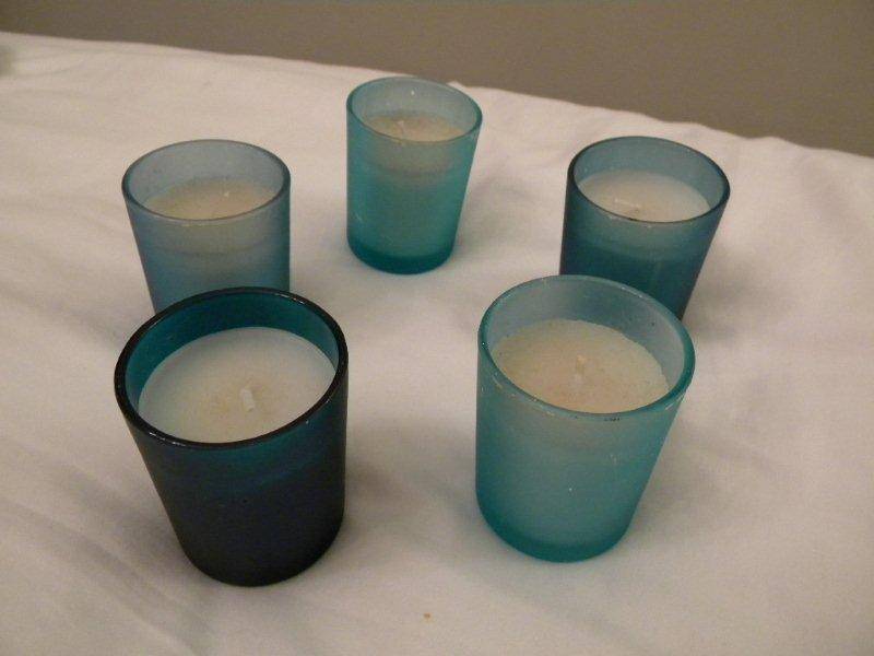 5 TURQUOISE CANDLES
