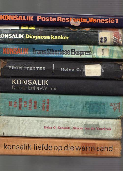 Lot van 8 Heinz G Konsalik boeke (sien beskrywing)