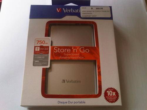 Verbatim 750GB Portable Hard Drive