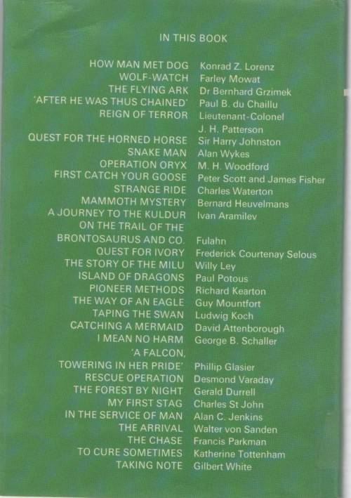 NATURE QUEST, AN ANTHOLOGY OF WILD LIFE STORIES - ALAN C JENKINS  (1972)