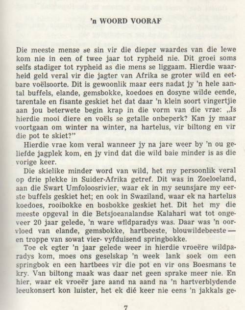 VAN JAGTER TOT WILDLIEFHEBBER - P J SCHOEMAN (2 DE OPLAAG 1970)