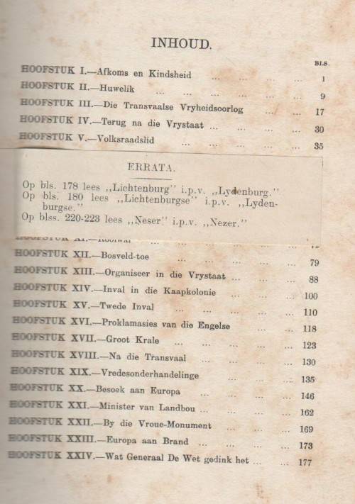 CHRISTIAAN DE WET, 'N LEWENSBESKRYWING - J D KESTELL (1920)