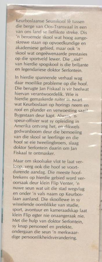 DIE HOOF VAN KEURBOSLAAN, NOMMER 2 - THEUNIS KROGH (1 STE UITGAWE 1973)