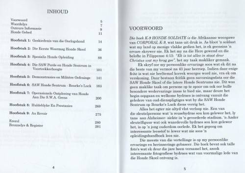 K-9 HONDE SOLDATE, MEMOIRS VD SA WEERMAG HONDE SENTRUM - PEET COETZEE (2010)