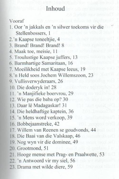 JUWEELVERHALE UIT DIE OU KAAP - JAPIE COETZEE (1 STE UITGAWE 2002 - GETEKEN DEUR DIE SKRYWER)