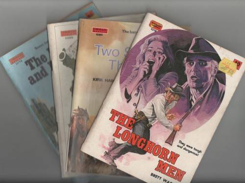 FOUR PAPERBACK CAFE BOOKS, MIXED, WESTERN AND OTHERS