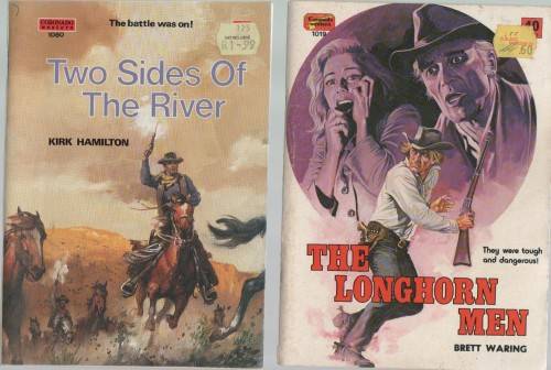 FOUR PAPERBACK CAFE BOOKS, MIXED, WESTERN AND OTHERS