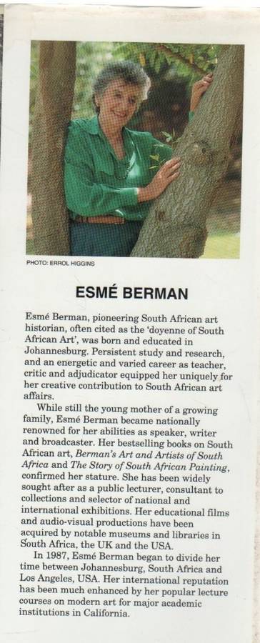 PAINTING IN SOUTH AFRICA - ESME BERMAN (1 ST EDITION 1993)