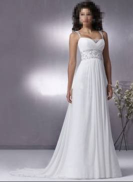 !!!Crazy Specials!!!Low back Empire Wedding Dress