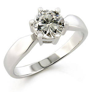 1 Carat Clear CZ Ring - Size 6