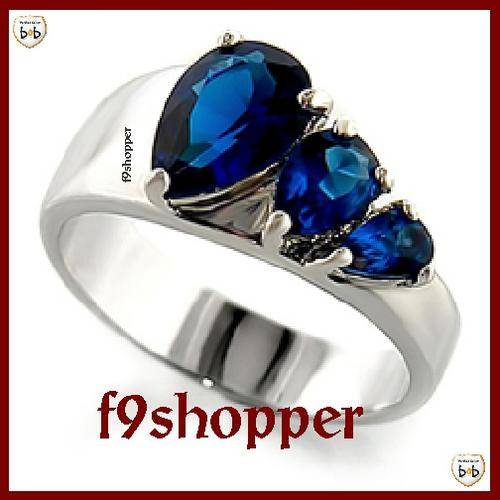 Sapphire CZ - Ring Size 9 (S)
