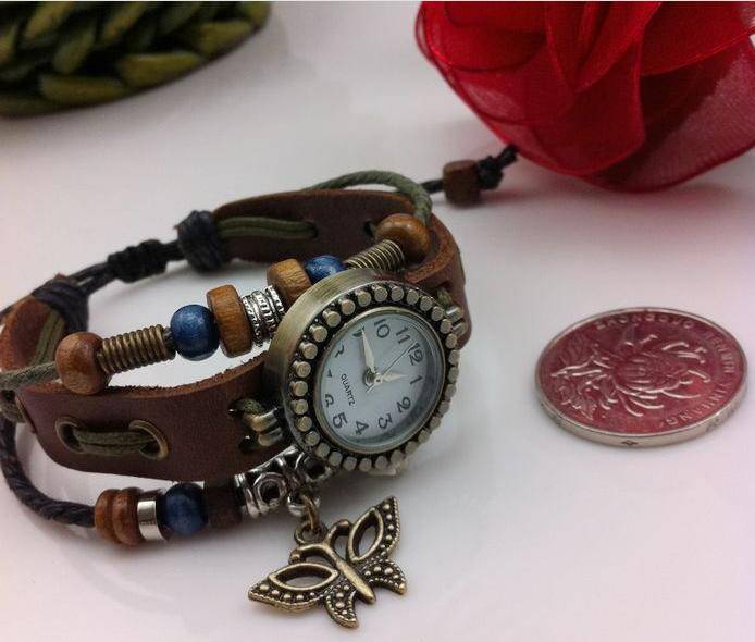 Fashion Genuine Leather  Lady's Watch Bracelet