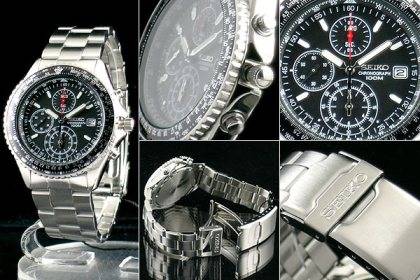 Seiko Mens Chronograph Flightmaster Pilot Watch