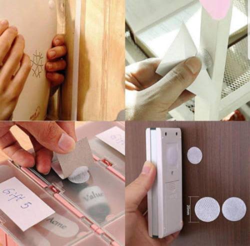 White velcro dots, 15mm, 5000 sets (self-adhesive hook and loop dots)