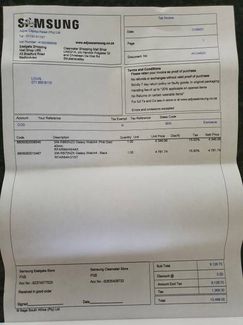 Galaxy watch 4, 44mm, black