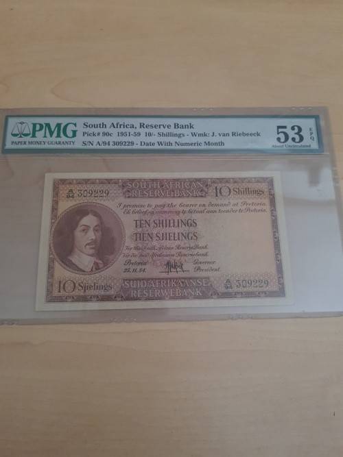 10 Shillings Note Graded so exceptional quality..1954