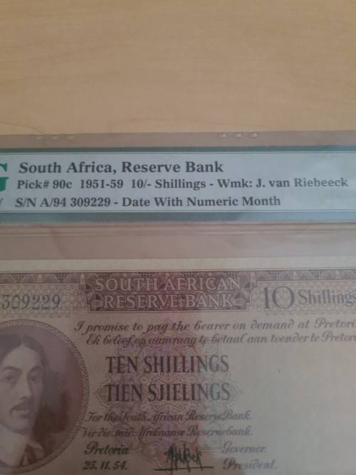 10 Shillings Note Graded so exceptional quality..1954