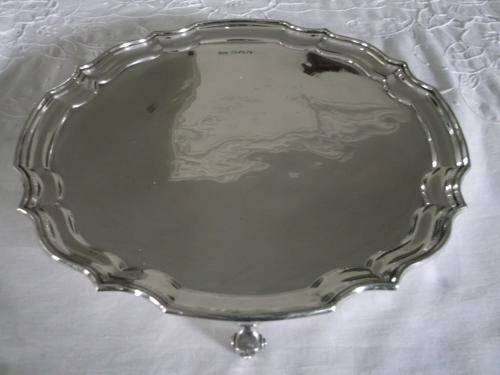 Silver salver hallmarked london