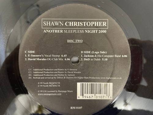 Shawn Christopher - Another Sleepless Night- 2 X LP