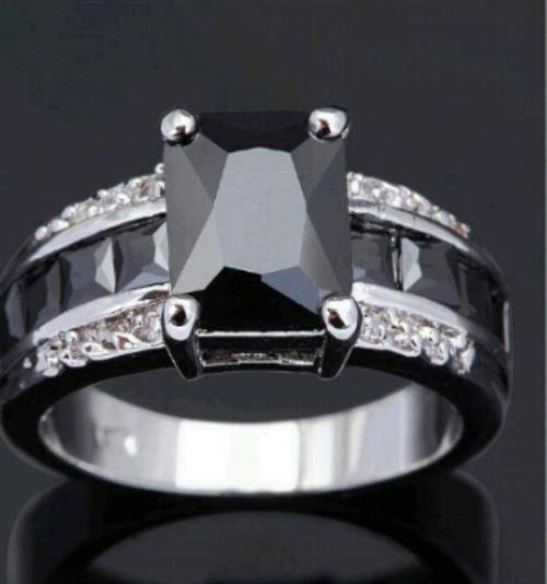 Black Sapphire Ring Size 8