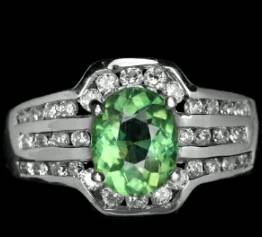 Natural Forest Green Apatite Ring Size 7.25
