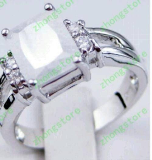 White Ice Zircon Ring size 8