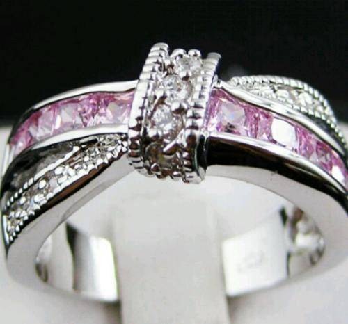 Pink Sapphire Ring size 8
