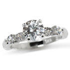 5 Stone CZ Sterling Silver 925 Engagement Ring