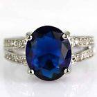 Sapphire Silver Ring Size 10